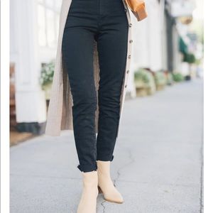 ABLE Clarissa High Rise Jeans in Washed Black
